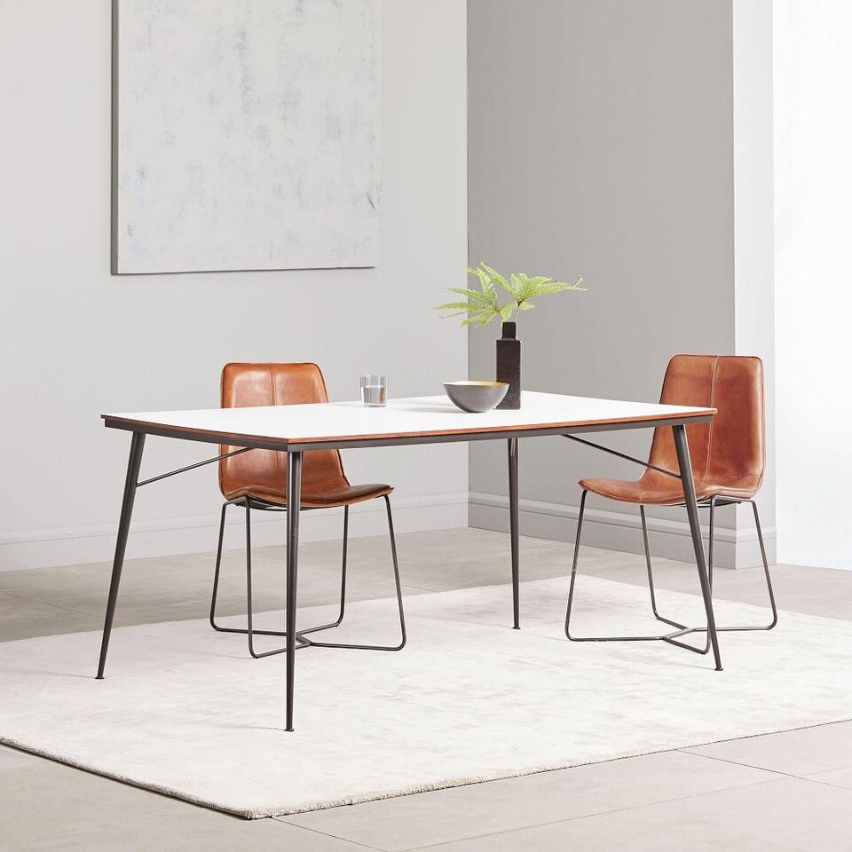 Paulson Dining Table - White Laminate | West Elm UK